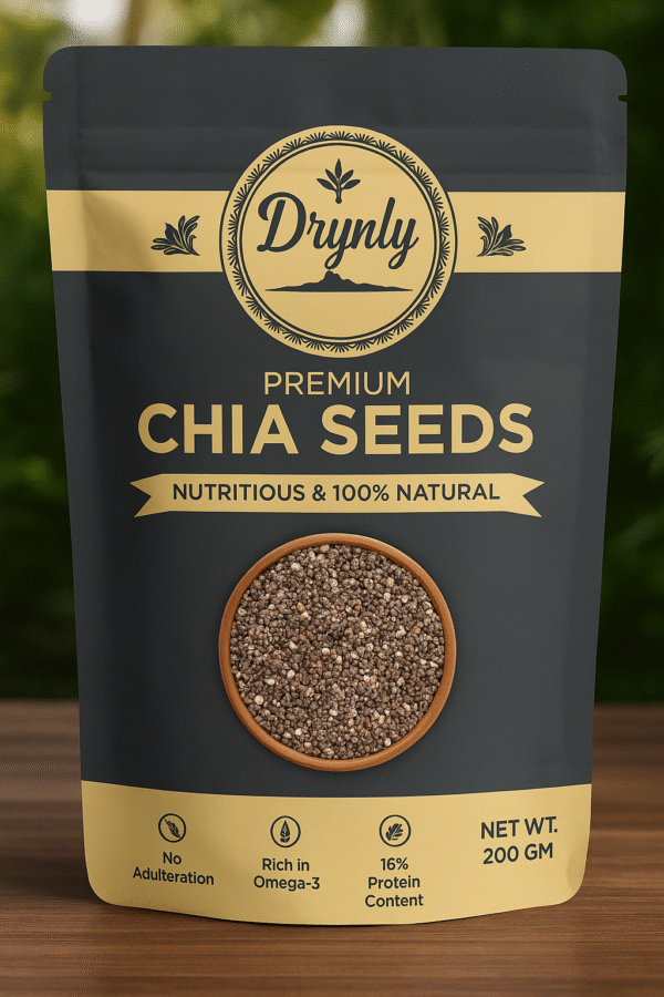 Drynly Premium Chia Seeds – 200g | Rich in Omega-3, Fiber & Plant Protein - Image 3
